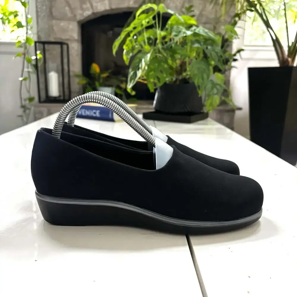 SAS Bliss Slip-On Comfort Wedge Shoes in Black Womens Size 7 - Picture 1 of 7
